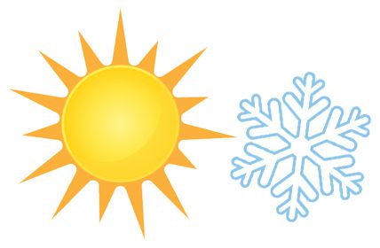 Adkins Heating & Cooling | Rock Hill, SC | sun and snowflake representing heating and cooling
